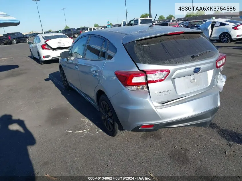 4S3GTAA6XK3754586 2019 Subaru Impreza 2.0I