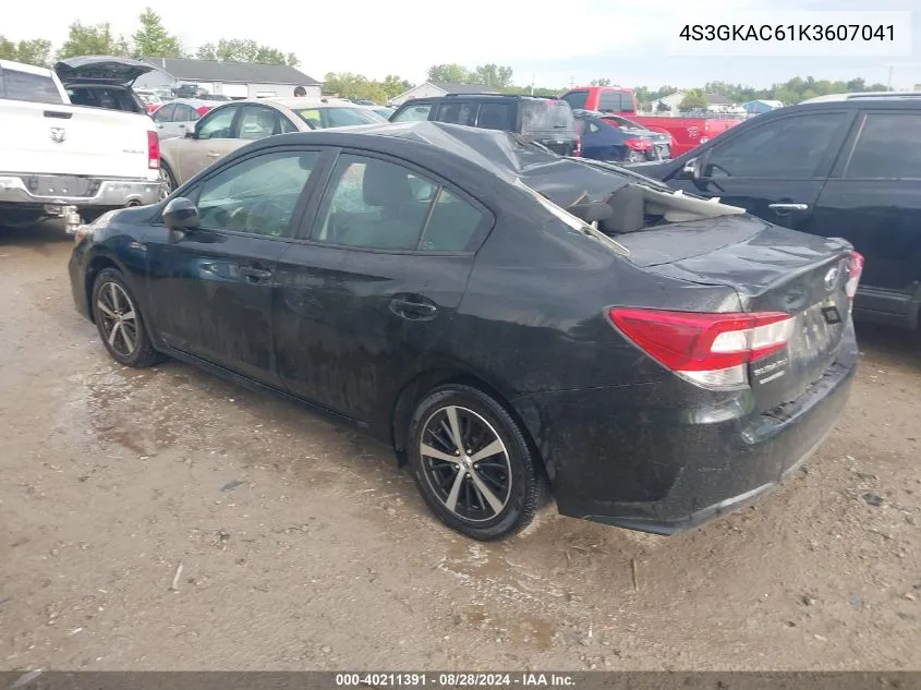 2019 Subaru Impreza 2.0I Premium VIN: 4S3GKAC61K3607041 Lot: 40211391