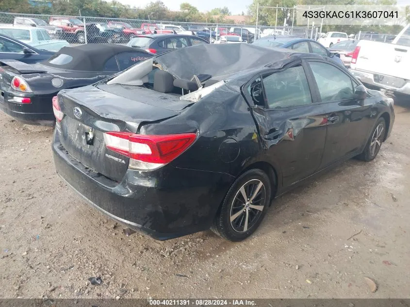 2019 Subaru Impreza 2.0I Premium VIN: 4S3GKAC61K3607041 Lot: 40211391