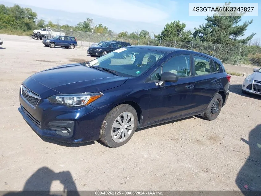 4S3GTAA66K3743827 2019 Subaru Impreza