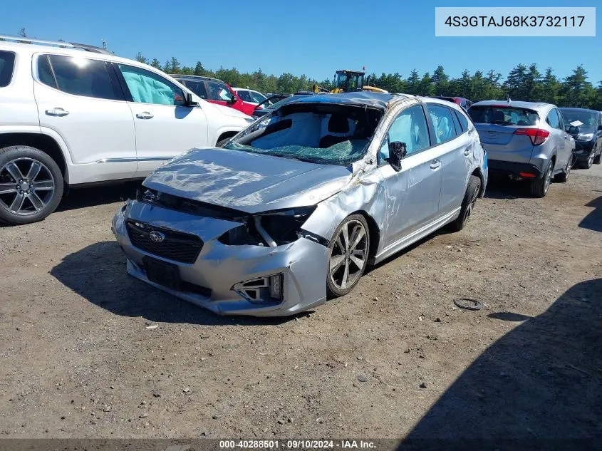 2019 Subaru Impreza 2.0I Sport VIN: 4S3GTAJ68K3732117 Lot: 40288501