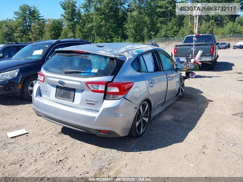 2019 Subaru Impreza 2.0I Sport VIN: 4S3GTAJ68K3732117 Lot: 40288501