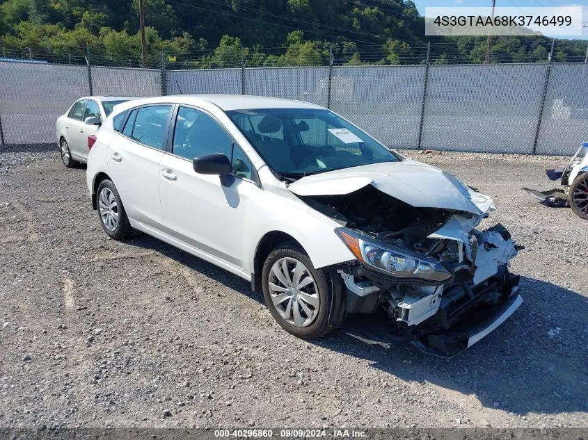 2019 Subaru Impreza 2.0I VIN: 4S3GTAA68K3746499 Lot: 40296860