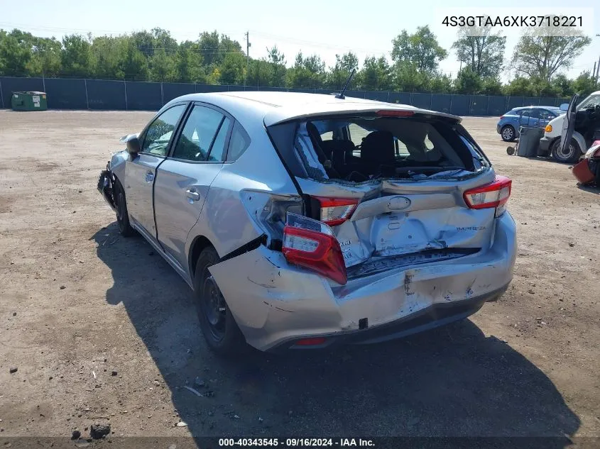 2019 Subaru Impreza 2.0I VIN: 4S3GTAA6XK3718221 Lot: 40343545