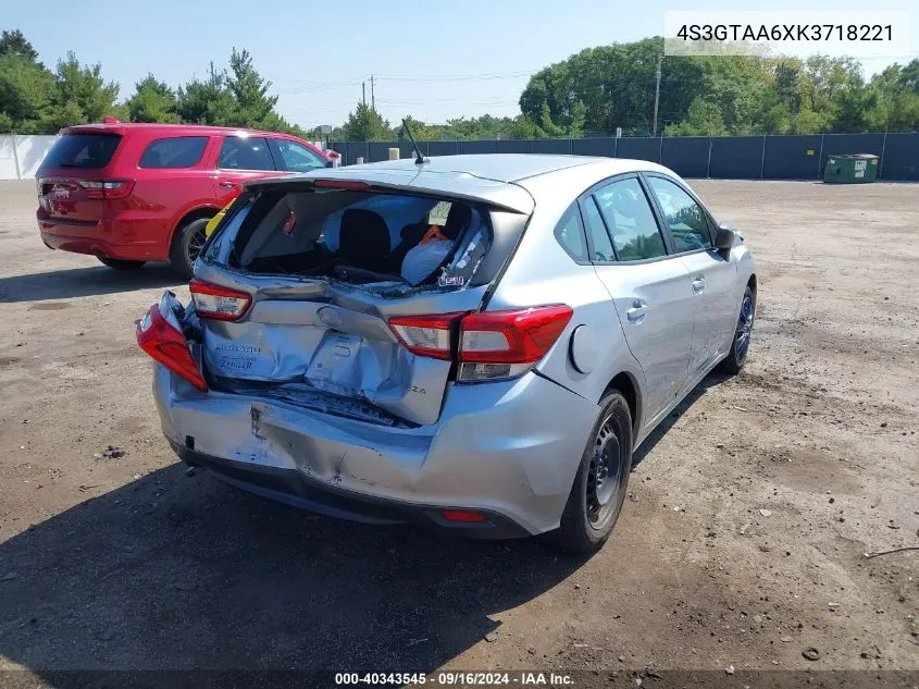 2019 Subaru Impreza 2.0I VIN: 4S3GTAA6XK3718221 Lot: 40343545