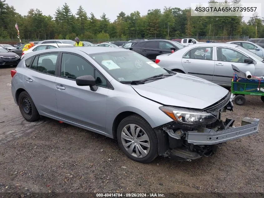 2019 Subaru Impreza 2.0I VIN: 4S3GTAA65K3739557 Lot: 40414784