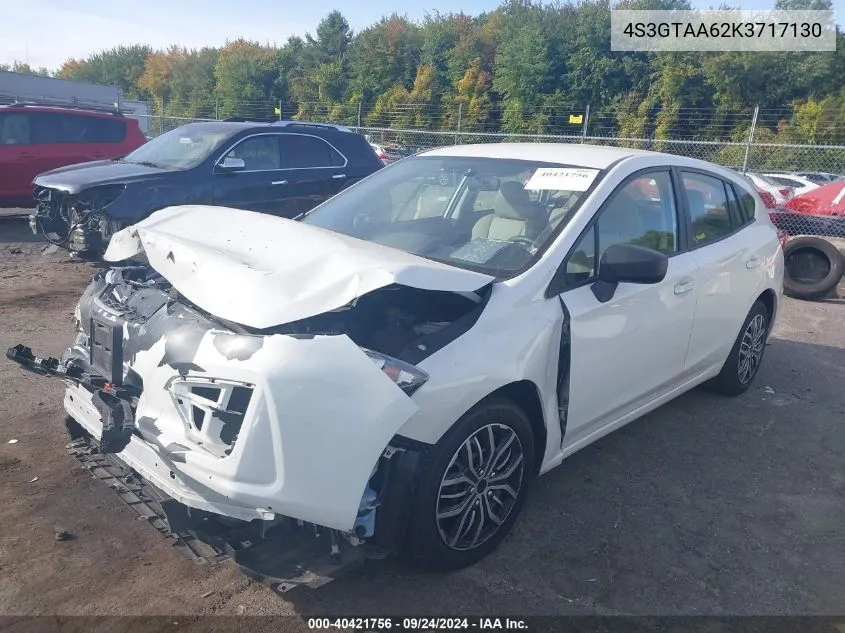 2019 Subaru Impreza 2.0I VIN: 4S3GTAA62K3717130 Lot: 40421756