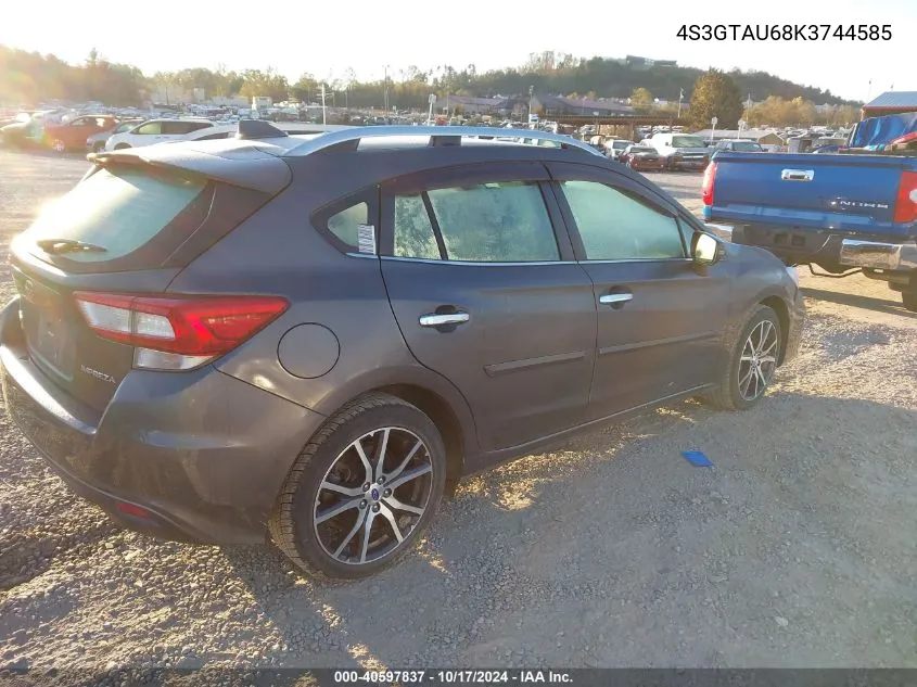 2019 Subaru Impreza 2.0I Limited VIN: 4S3GTAU68K3744585 Lot: 40597837