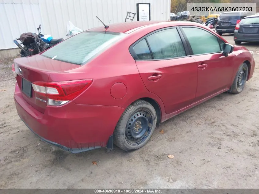 2019 Subaru Impreza VIN: 4S3GKAA68K3607203 Lot: 40690918