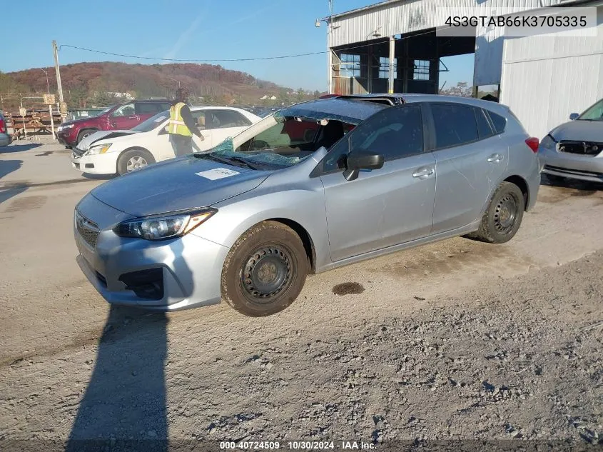 2019 Subaru Impreza 2.0I VIN: 4S3GTAB66K3705335 Lot: 40724509