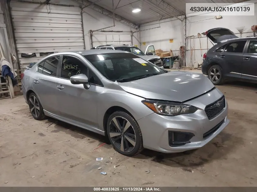 2019 Subaru Impreza 2.0I Sport VIN: 4S3GKAJ62K1610139 Lot: 40833625