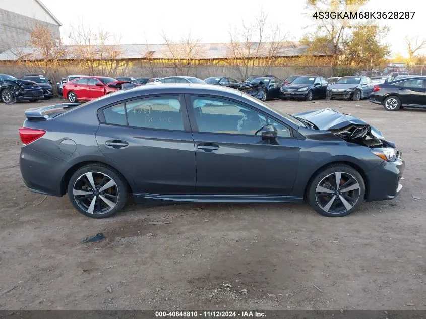 2019 Subaru Impreza 2.0I Sport VIN: 4S3GKAM68K3628287 Lot: 40848810