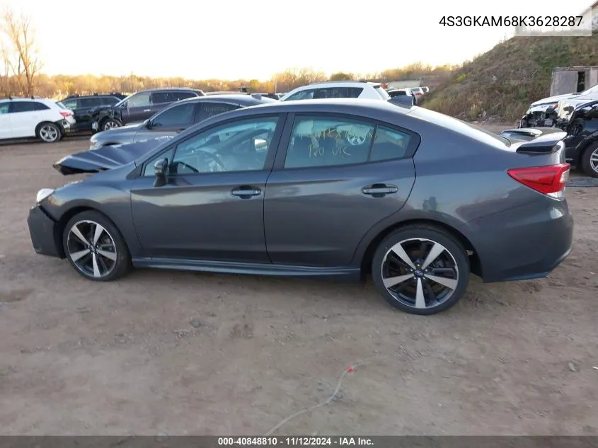 2019 Subaru Impreza 2.0I Sport VIN: 4S3GKAM68K3628287 Lot: 40848810