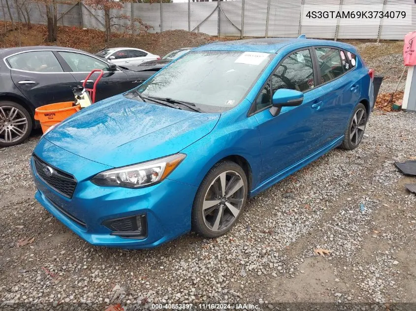 2019 Subaru Impreza 2.0I Sport VIN: 4S3GTAM69K3734079 Lot: 40853897