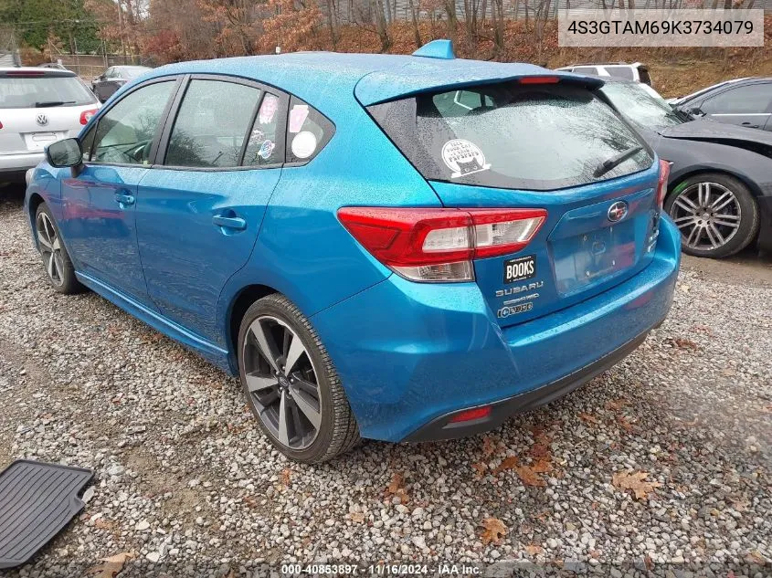 2019 Subaru Impreza 2.0I Sport VIN: 4S3GTAM69K3734079 Lot: 40853897