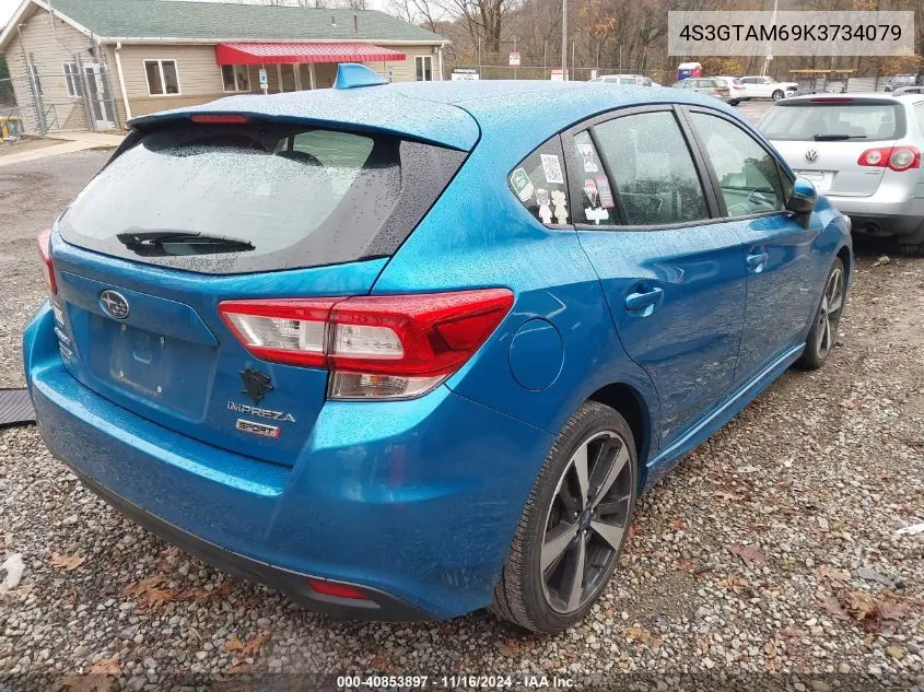 2019 Subaru Impreza 2.0I Sport VIN: 4S3GTAM69K3734079 Lot: 40853897