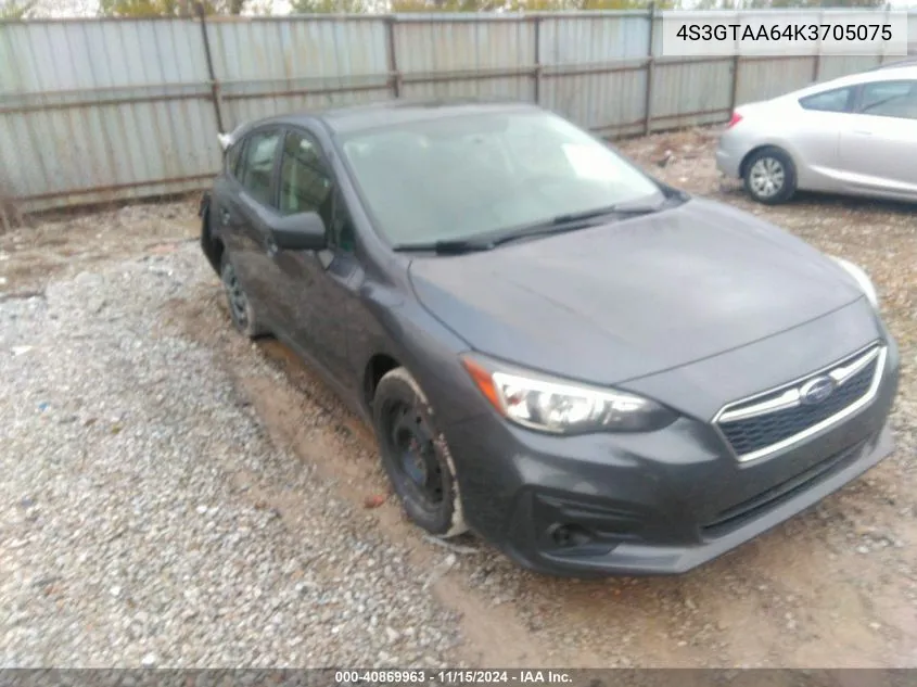 2019 Subaru Impreza 2.0I VIN: 4S3GTAA64K3705075 Lot: 40869963