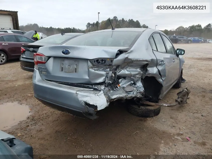 2019 Subaru Impreza 2.0I VIN: 4S3GKAA64K3608221 Lot: 40881238