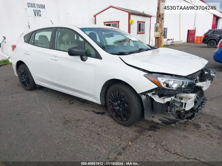 2019 Subaru Impreza 2.0I VIN: 4S3GTAA69K3704245 Lot: 40881912