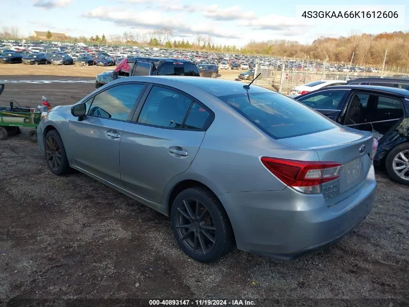 2019 Subaru Impreza 2.0I VIN: 4S3GKAA66K1612606 Lot: 40893147