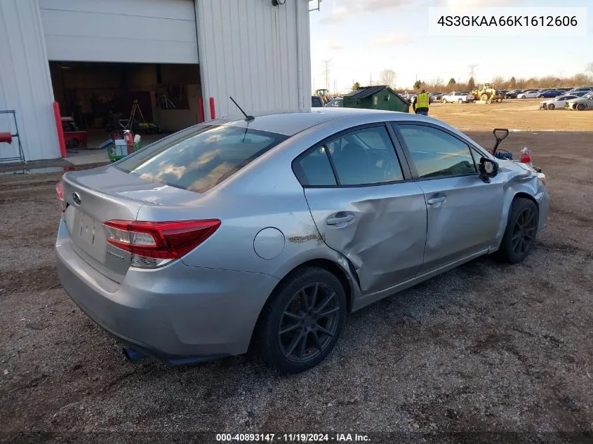 2019 Subaru Impreza 2.0I VIN: 4S3GKAA66K1612606 Lot: 40893147