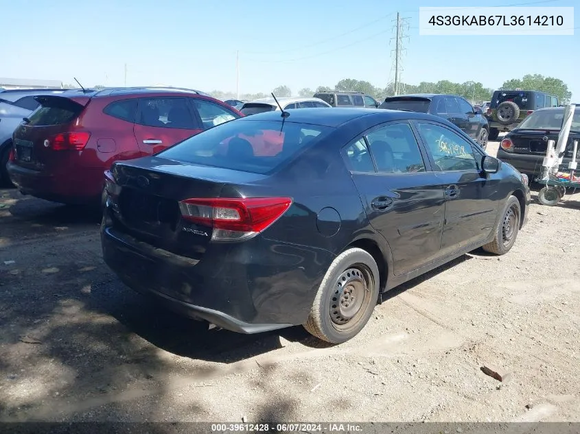 2020 Subaru Impreza Sedan VIN: 4S3GKAB67L3614210 Lot: 38947822