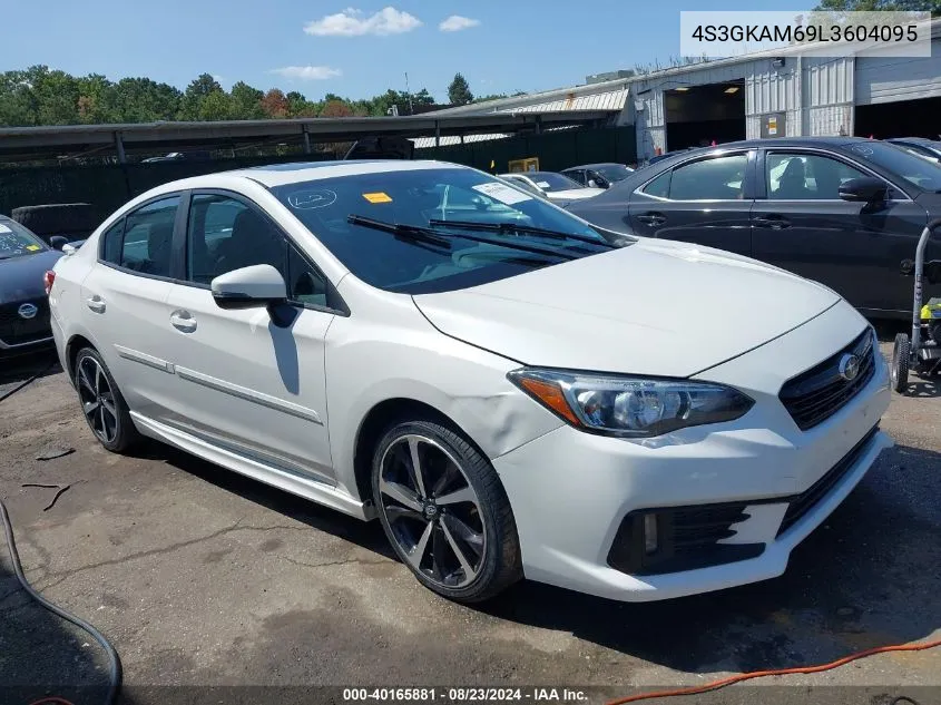 2020 Subaru Impreza Sport VIN: 4S3GKAM69L3604095 Lot: 40165881