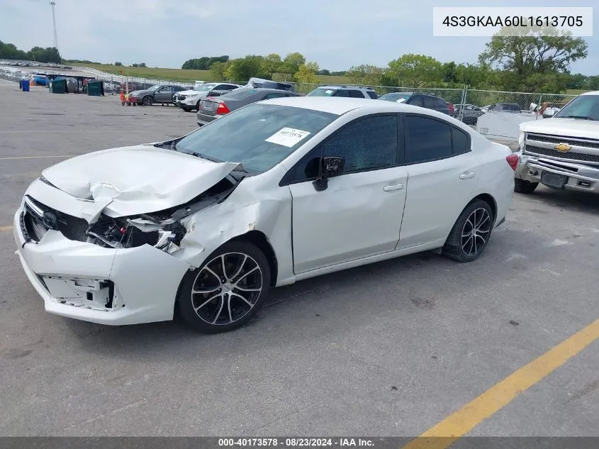 2020 Subaru Impreza Sedan VIN: 4S3GKAA60L1613705 Lot: 40173578