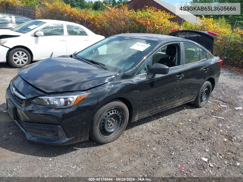 2020 Subaru Impreza Sedan VIN: 4S3GKAB65L3605666 Lot: 40176044