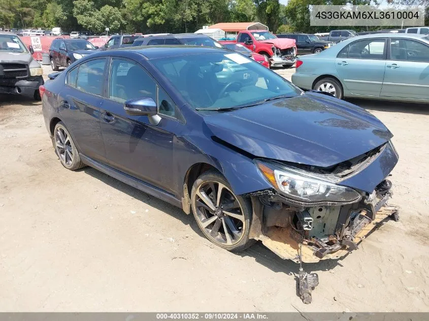 2020 Subaru Impreza Sport VIN: 4S3GKAM6XL3610004 Lot: 40310352