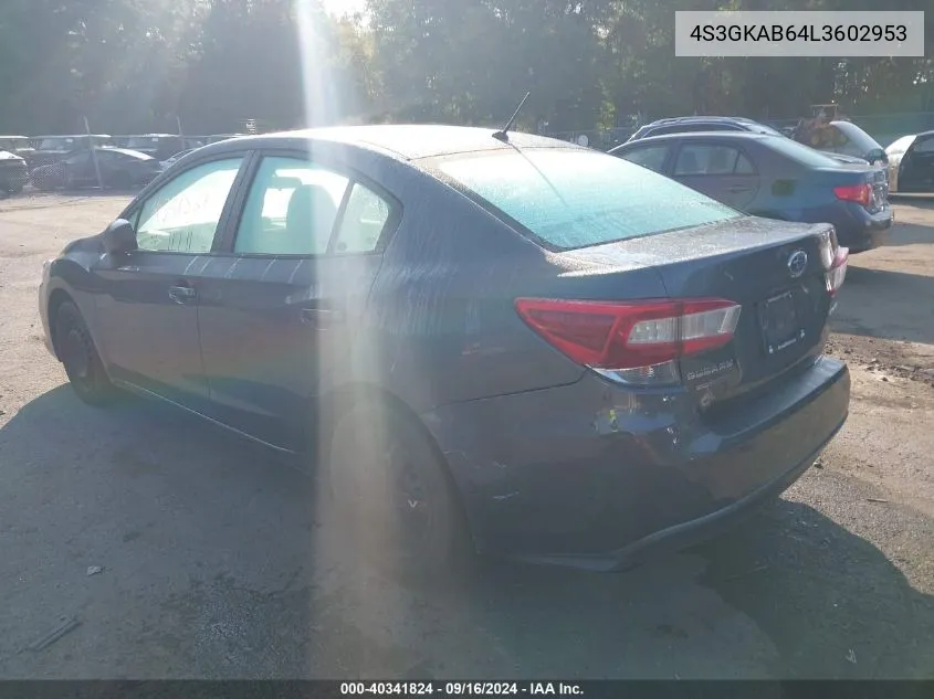 4S3GKAB64L3602953 2020 Subaru Impreza Sedan