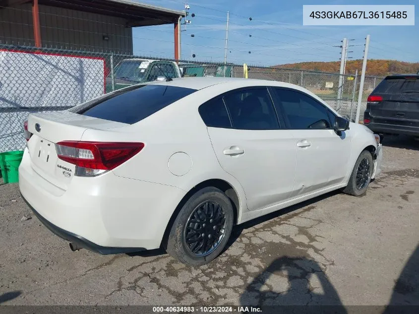 2020 Subaru Impreza Sedan VIN: 4S3GKAB67L3615485 Lot: 40634983