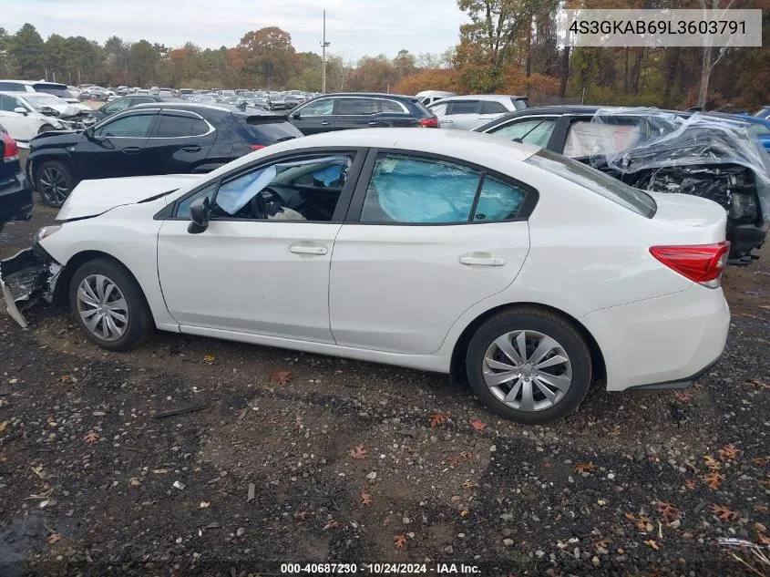 2020 Subaru Impreza VIN: 4S3GKAB69L3603791 Lot: 40687230