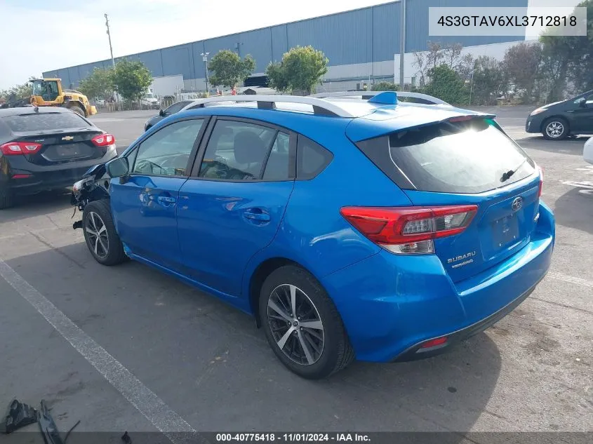 2020 Subaru Impreza Premium 5-Door VIN: 4S3GTAV6XL3712818 Lot: 40775418