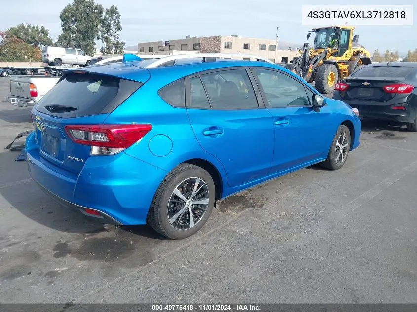 2020 Subaru Impreza Premium 5-Door VIN: 4S3GTAV6XL3712818 Lot: 40775418