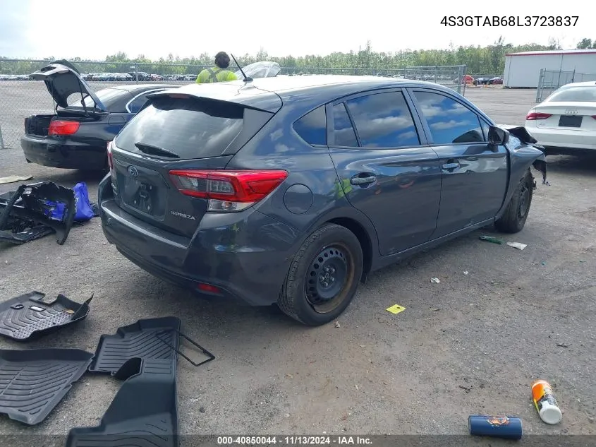 2020 Subaru Impreza 5-Door VIN: 4S3GTAB68L3723837 Lot: 40850044