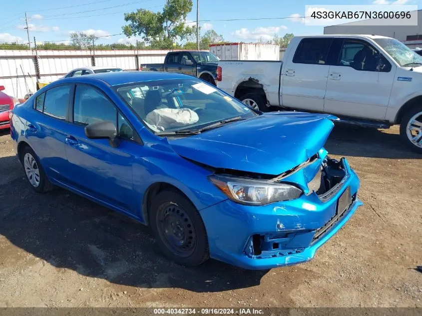 4S3GKAB67N3600696 2022 Subaru Impreza Base