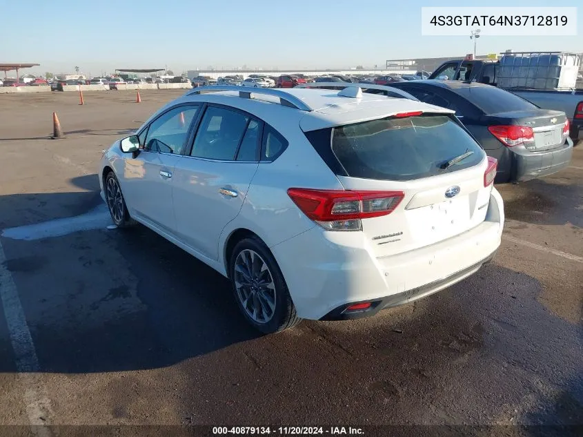 2022 Subaru Impreza Limited 5-Door VIN: 4S3GTAT64N3712819 Lot: 40879134