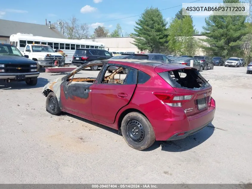 2023 Subaru Impreza Base 5-Door VIN: 4S3GTAB66P3717203 Lot: 39407404