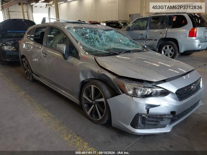 2023 Subaru Impreza Sport 5-Door VIN: 4S3GTAM62P3712836 Lot: 40119117