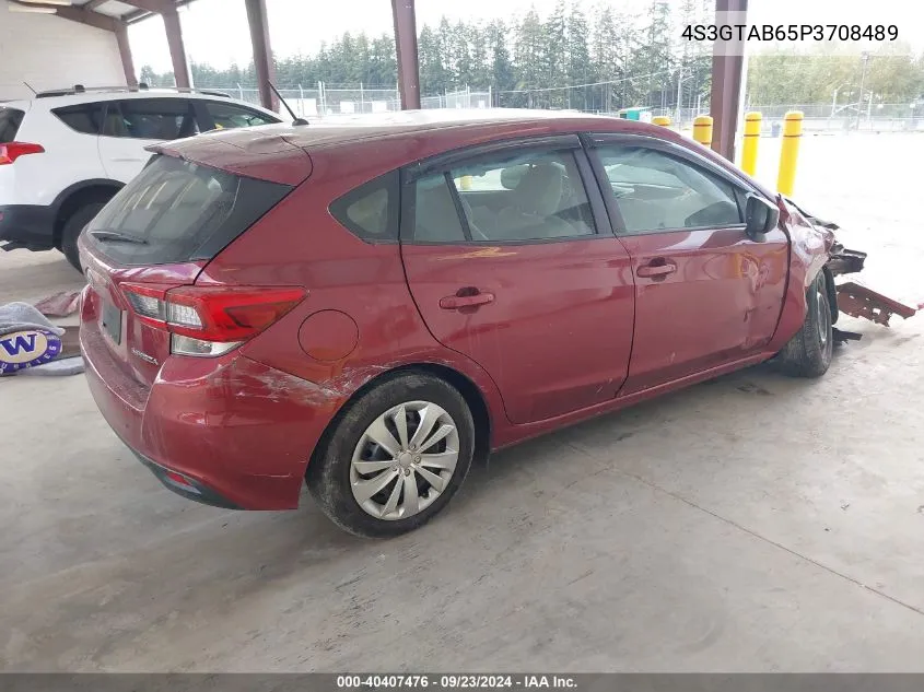 2023 Subaru Impreza Base 5-Door VIN: 4S3GTAB65P3708489 Lot: 40407476