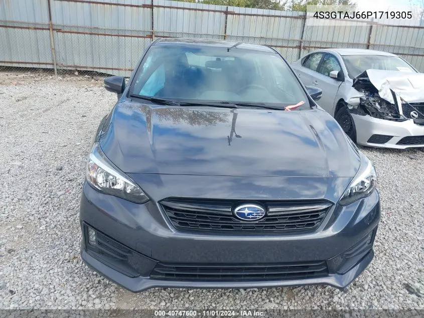 2023 Subaru Impreza Sport 5-Door VIN: 4S3GTAJ66P1719305 Lot: 40747600