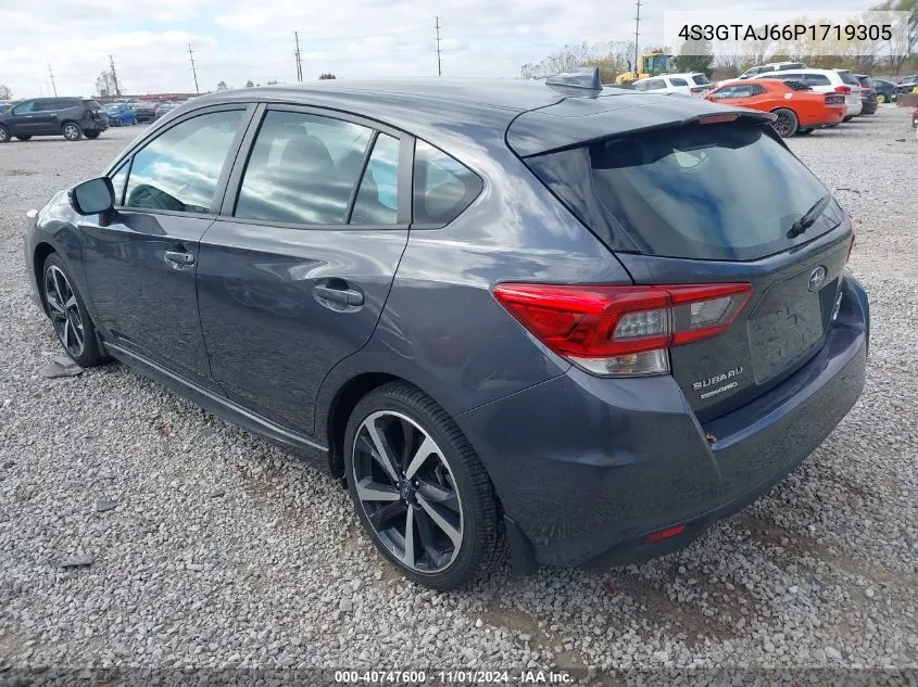 2023 Subaru Impreza Sport 5-Door VIN: 4S3GTAJ66P1719305 Lot: 40747600