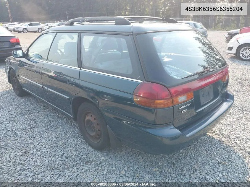 1995 Subaru Legacy L/Outback VIN: 4S3BK6356S6355204 Lot: 40283096