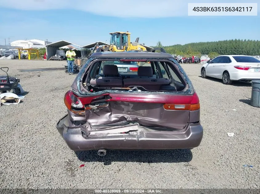 1995 Subaru Legacy L/Outback VIN: 4S3BK6351S6342117 Lot: 40339969