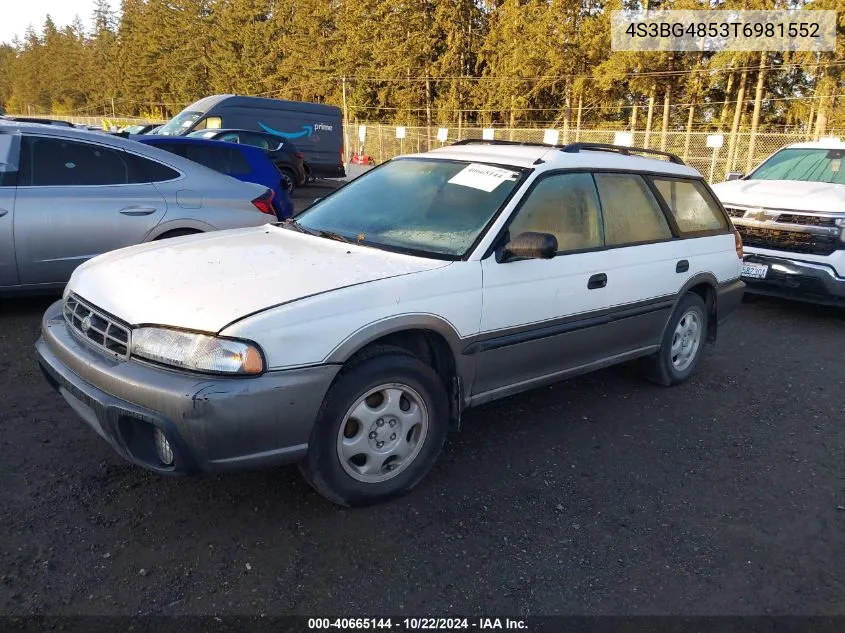 1996 Subaru Legacy Outback VIN: 4S3BG4853T6981552 Lot: 40665144