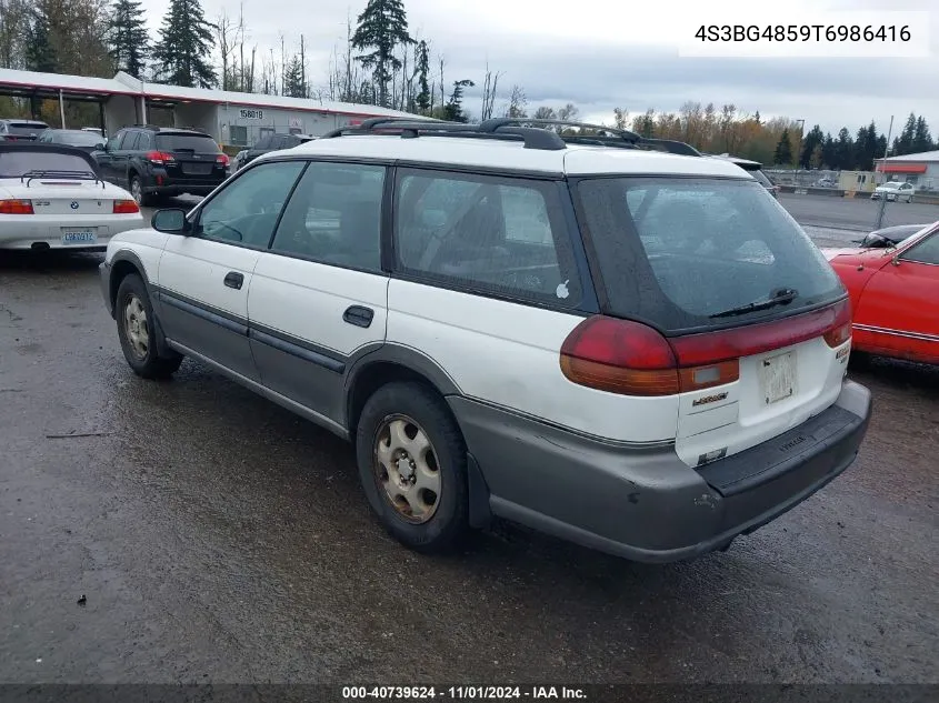 1996 Subaru Legacy Outback VIN: 4S3BG4859T6986416 Lot: 40739624