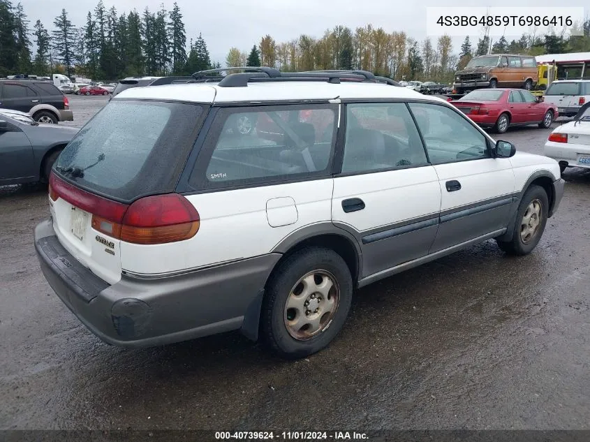 1996 Subaru Legacy Outback VIN: 4S3BG4859T6986416 Lot: 40739624