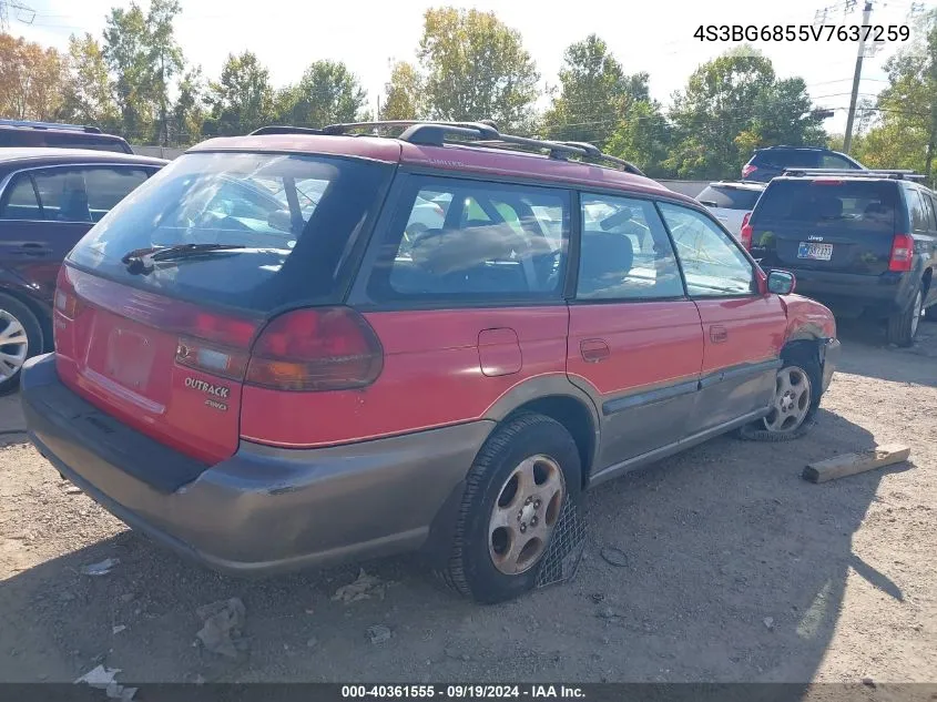 1997 Subaru Legacy Outback/Outback Limited VIN: 4S3BG6855V7637259 Lot: 40361555