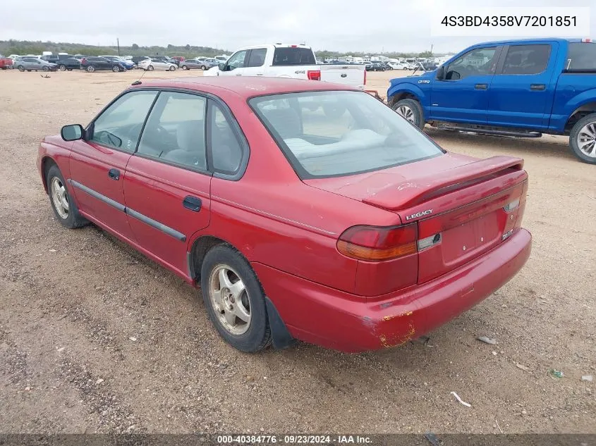 1997 Subaru Legacy L VIN: 4S3BD4358V7201851 Lot: 40384776